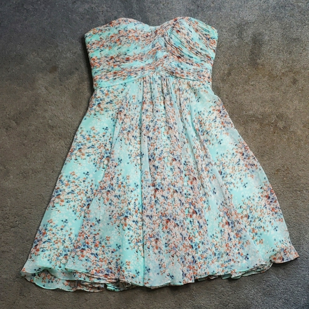 Allure Bridesmaid Western Wear Floral Chiffon Romantic Prom Formal Dress